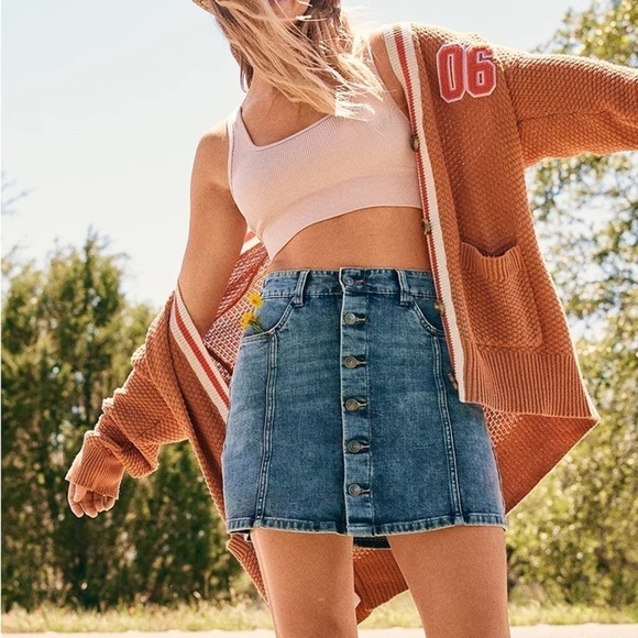 NWOT Aerie Varsity Cardigan Brown medium - Picture 6 of 14